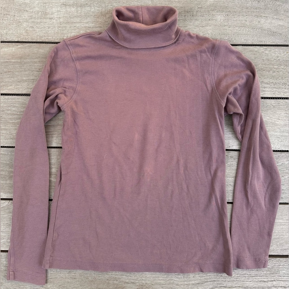 LADIES VAN HEUSEN VINTAGE PURPLE COTTON TURTLENECK - SMALL